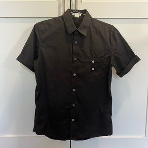 HELMUT LANG 100% Silk Short Sleeve Dress Shirt. Size US Mens Small.